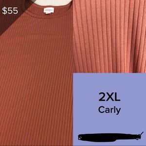 LuLaRoe Carly Size 2XL. Sweater Material. BNWT